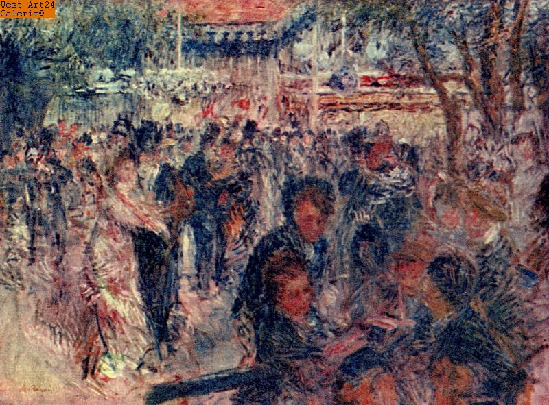 Skizze zu Moulin de la Galette nach Renoir Gemäldeimitation